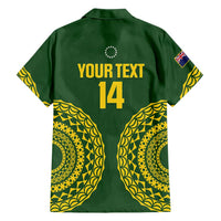 Custom Avaiki Cook Islands Rugby Family Matching Puletasi and Hawaiian Shirt Kuki Airani Tatau Green LT14 - Polynesian Pride