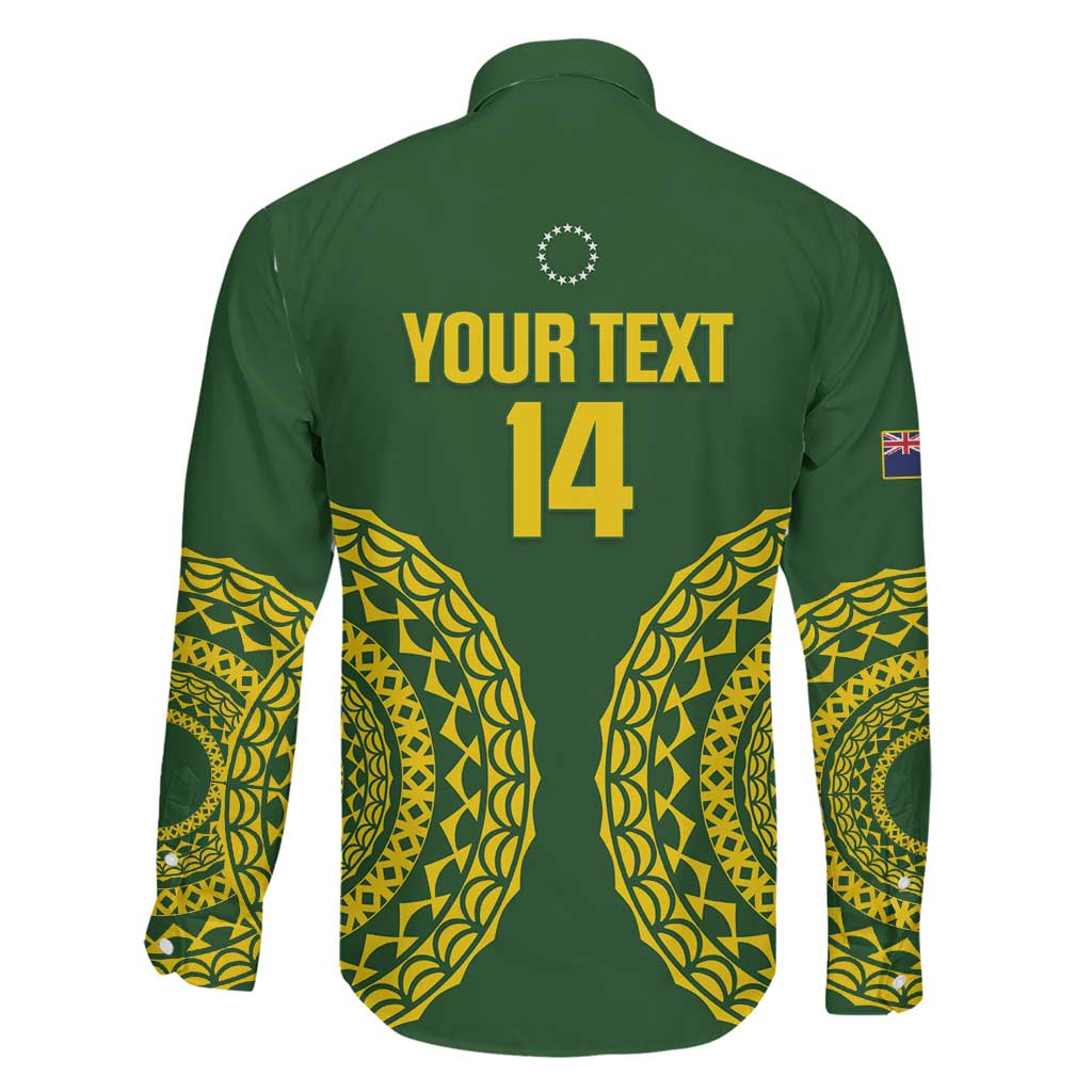Custom Avaiki Cook Islands Rugby Family Matching Puletasi and Hawaiian Shirt Kuki Airani Tatau Green LT14 - Polynesian Pride