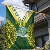 Avaiki Cook Islands Rugby Garden Flag Kuki Airani Tatau Green LT14 - Polynesian Pride