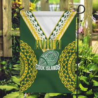 Avaiki Cook Islands Rugby Garden Flag Kuki Airani Tatau Green LT14 Garden Flag Green - Polynesian Pride