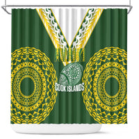 Avaiki Cook Islands Rugby Shower Curtain Kuki Airani Tatau Green LT14 Green - Polynesian Pride