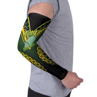 Custom Avaiki Cook Islands Rugby Arm Sleeves Kuki Airani Tatau Black LT14 - Polynesian Pride