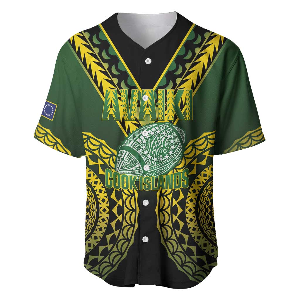 Custom Avaiki Cook Islands Rugby Baseball Jersey Kuki Airani Tatau Black - Polynesian Pride