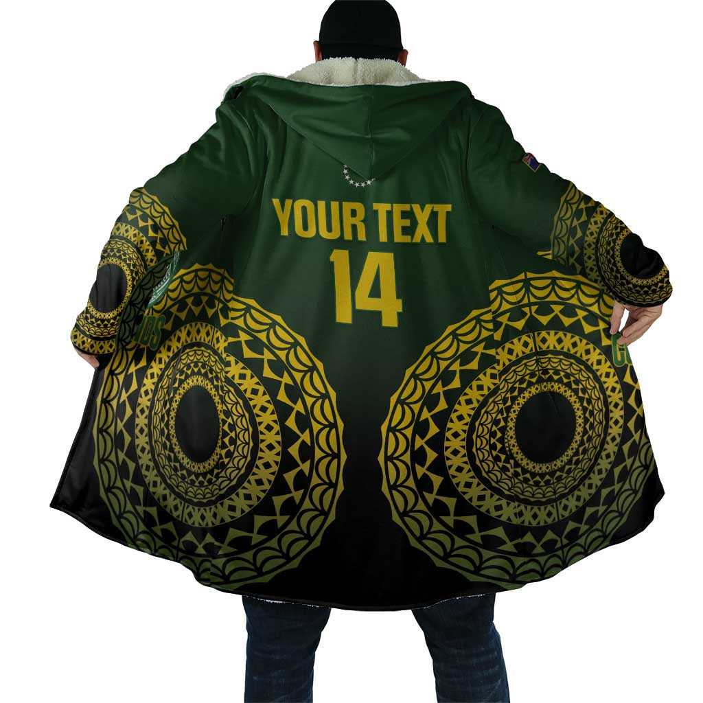 Custom Avaiki Cook Islands Rugby Cloak Kuki Airani Tatau Black - Polynesian Pride