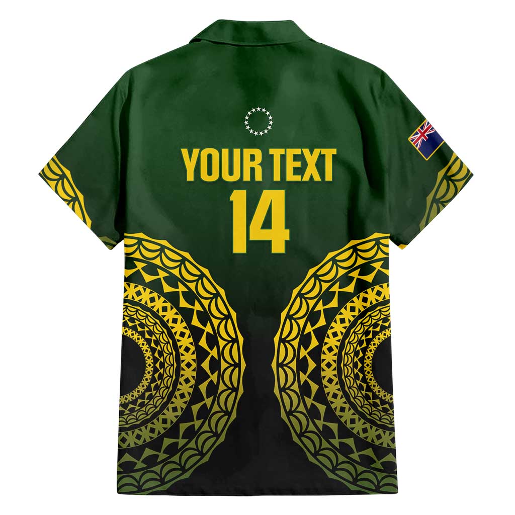 Custom Avaiki Cook Islands Rugby Family Matching Summer Maxi Dress and Hawaiian Shirt Kuki Airani Tatau Black LT14 - Polynesian Pride