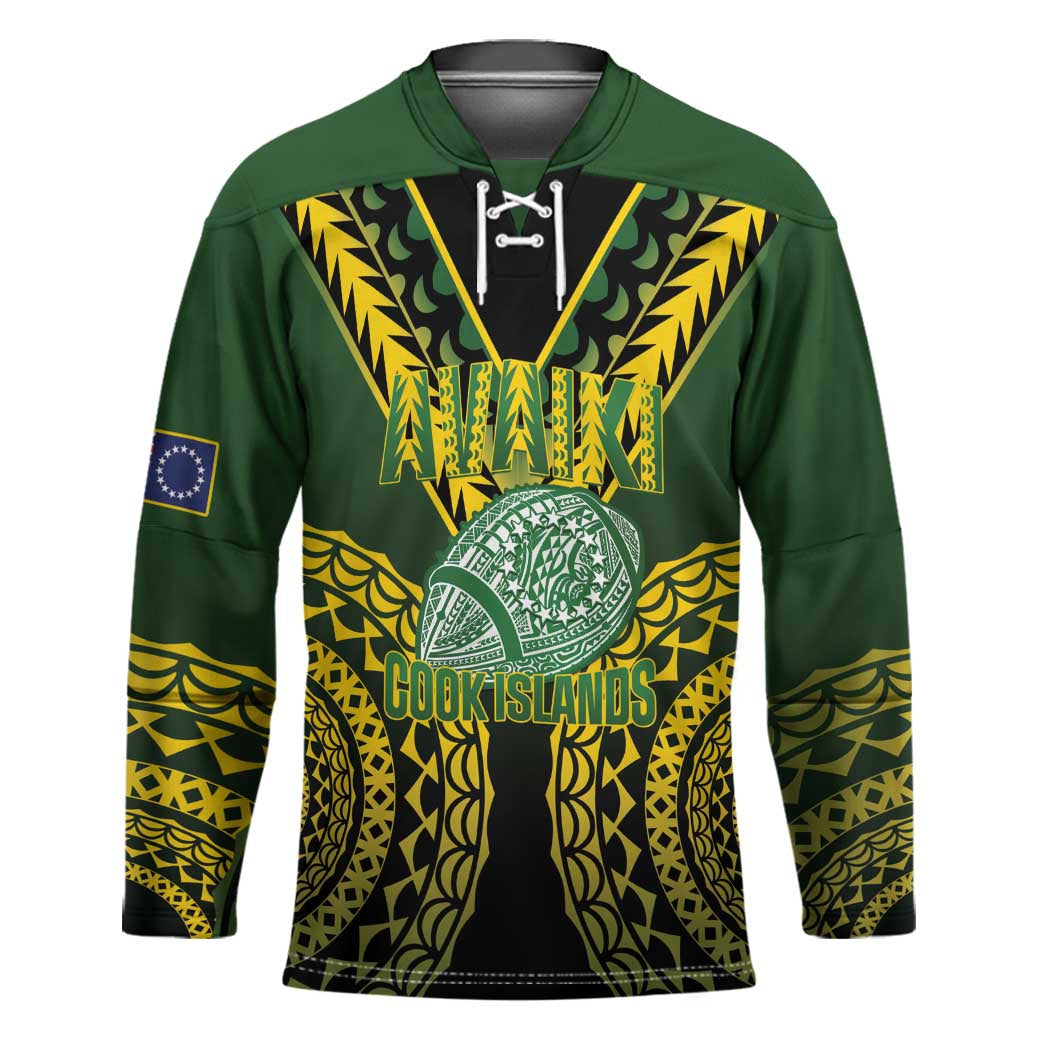 Custom Avaiki Cook Islands Rugby Hockey Jersey Kuki Airani Tatau Black LT14 Unisex Black - Polynesian Pride