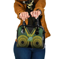 Avaiki Cook Islands Rugby Shoulder Handbag Kuki Airani Tatau Black LT14 One Size Black - Polynesian Pride