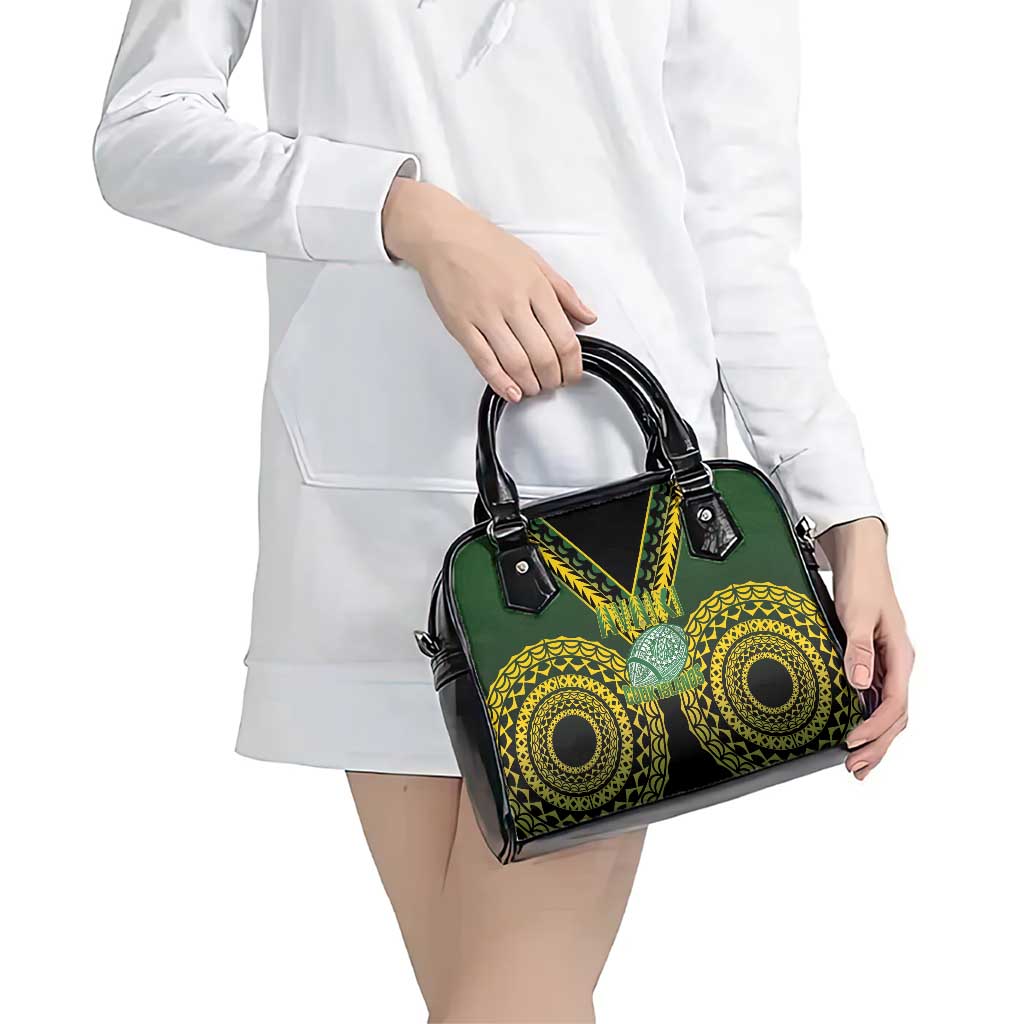 Avaiki Cook Islands Rugby Shoulder Handbag Kuki Airani Tatau Black LT14 - Polynesian Pride