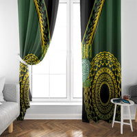 Avaiki Cook Islands Rugby Window Curtain Kuki Airani Tatau Black LT14 - Polynesian Pride