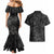 Polynesia Couples Matching Mermaid Dress and Hawaiian Shirt Polynesian Pattern Mix Plumeria Black LT14 - Polynesian Pride