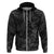 Polynesia Hoodie Polynesian Pattern Mix Plumeria Black LT14 Zip Hoodie Black - Polynesian Pride