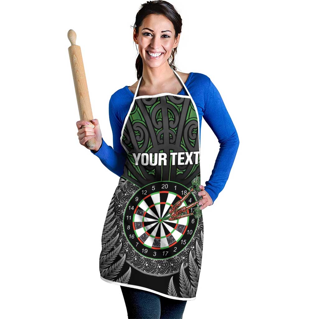 Personalised New Zealand Darts Apron Dartboard Maori Fern Puhoro Art - Polynesian Pride