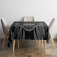 Personalised New Zealand Darts Tablecloth Dartboard Maori Fern Puhoro Art