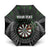 Personalised New Zealand Darts Umbrella Dartboard Maori Fern Puhoro Art - Polynesian Pride