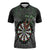 Personalised New Zealand Darts Zipper Polo Shirt Dartboard Maori Fern Puhoro Art - Polynesian Pride