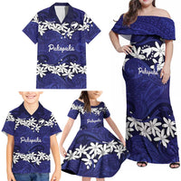 Personalised Cook Islands Pukapuka Family Matching Off Shoulder Maxi Dress and Hawaiian Shirt Tiare Maori Polynesian Waves Tattoo LT14 - Polynesian Pride