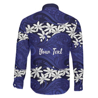 Personalised Cook Islands Pukapuka Family Matching Off Shoulder Short Dress and Hawaiian Shirt Tiare Maori Polynesian Waves Tattoo LT14 - Polynesian Pride