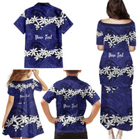 Personalised Cook Islands Pukapuka Family Matching Puletasi and Hawaiian Shirt Tiare Maori Polynesian Waves Tattoo LT14 - Polynesian Pride