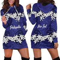 Personalised Cook Islands Pukapuka Hoodie Dress Tiare Maori Polynesian Waves Tattoo