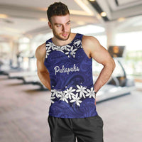 Personalised Cook Islands Pukapuka Men Tank Top Tiare Maori Polynesian Waves Tattoo