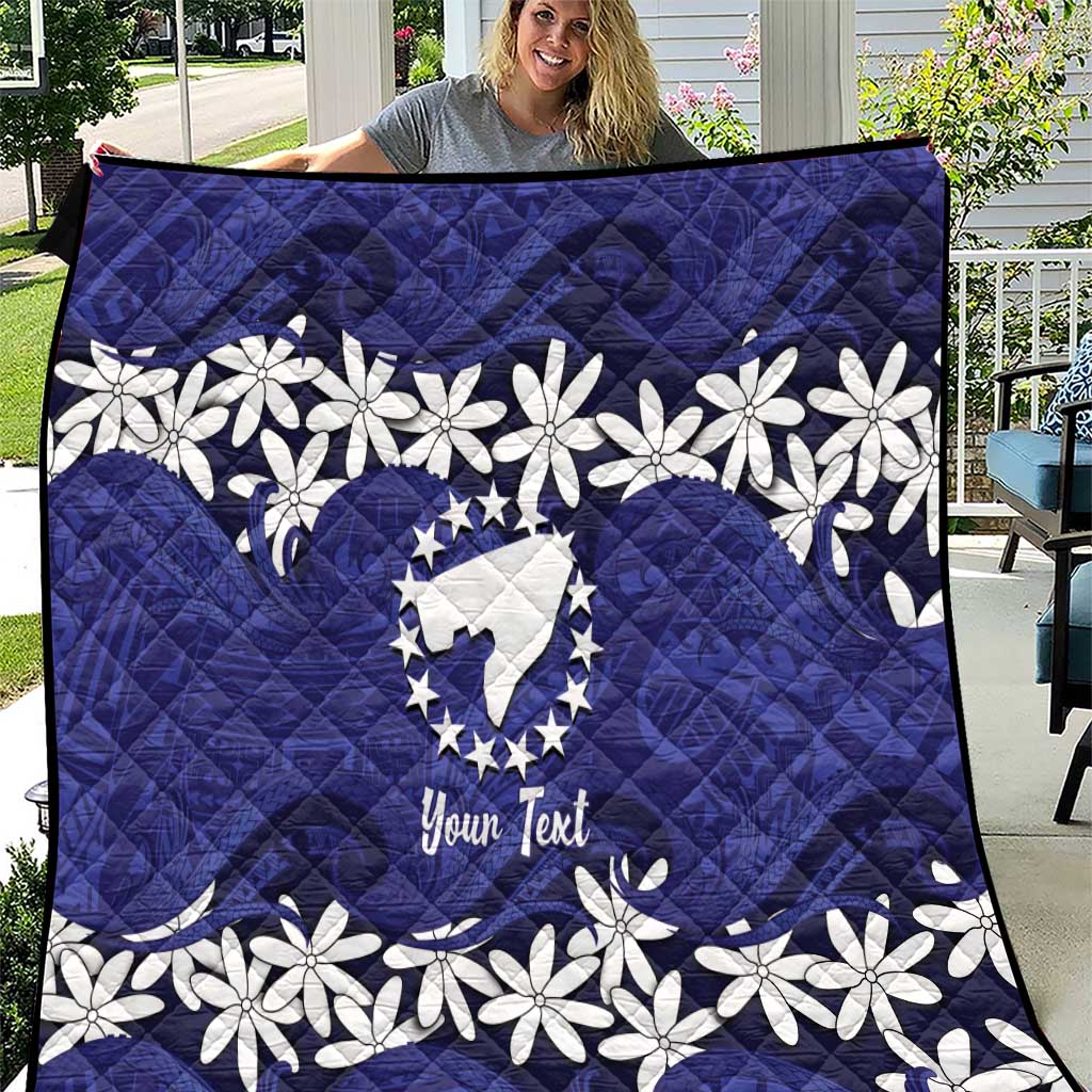 Personalised Cook Islands Pukapuka Quilt Tiare Maori Polynesian Waves Tattoo