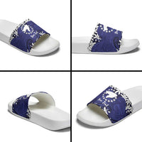 Personalised Cook Islands Pukapuka Slide Sandals Tiare Maori Polynesian Waves Tattoo LT14 - Polynesian Pride