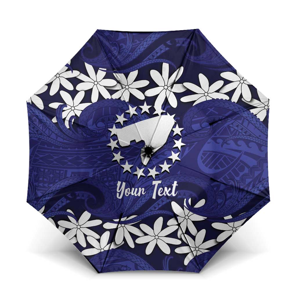 Personalised Cook Islands Pukapuka Umbrella Tiare Maori Polynesian Waves Tattoo