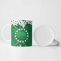 Personalised Cook Islands Rarotonga Ceramic Mug Tiare Maori Polynesian Waves Tattoo