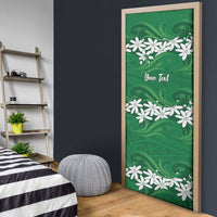 Personalised Cook Islands Rarotonga Door Cover Tiare Maori Polynesian Waves Tattoo
