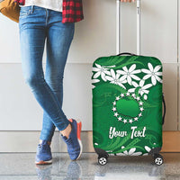 Personalised Cook Islands Rarotonga Luggage Cover Tiare Maori Polynesian Waves Tattoo