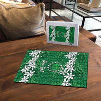 Personalised Cook Islands Rarotonga Puzzle Tiare Maori Polynesian Waves Tattoo