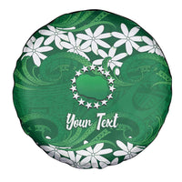 Personalised Cook Islands Rarotonga Spare Tire Cover Tiare Maori Polynesian Waves Tattoo LT14 - Polynesian Pride