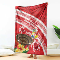 Kingdom Of Tonga Emancipation Day Blanket Tongan Ngatu With Kumete Red