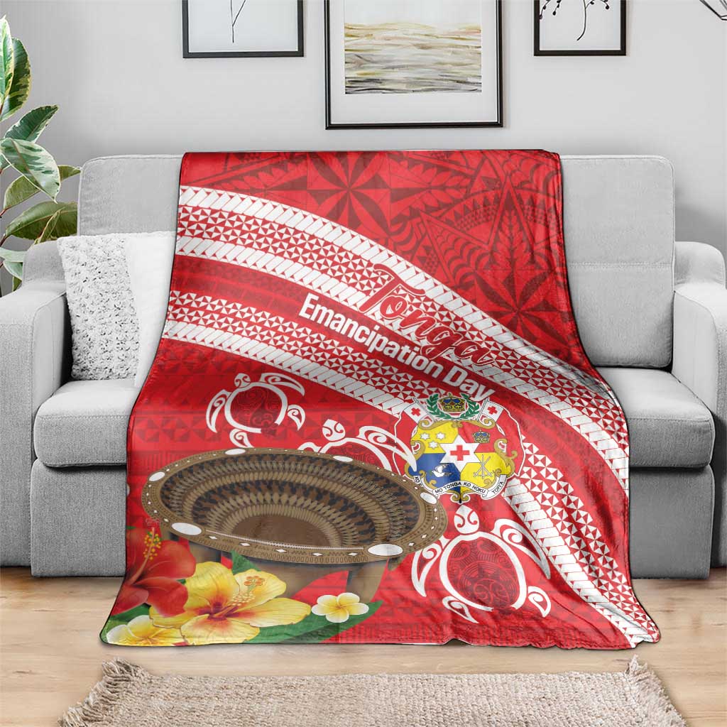 Kingdom Of Tonga Emancipation Day Blanket Tongan Ngatu With Kumete Red