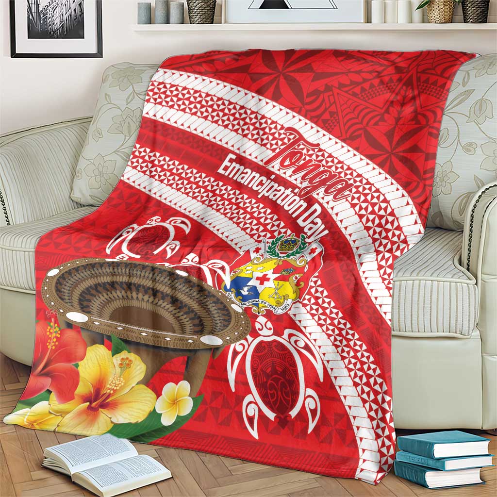 Kingdom Of Tonga Emancipation Day Blanket Tongan Ngatu With Kumete Red