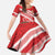 Kingdom Of Tonga Emancipation Day Family Matching Long Sleeve Bodycon Dress and Hawaiian Shirt Tongan Ngatu With Kumete Red