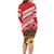 Kingdom Of Tonga Emancipation Day Family Matching Long Sleeve Bodycon Dress and Hawaiian Shirt Tongan Ngatu With Kumete Red