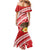 Kingdom Of Tonga Emancipation Day Family Matching Mermaid Dress and Hawaiian Shirt Tongan Ngatu With Kumete Red