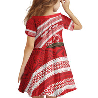 Kingdom Of Tonga Emancipation Day Family Matching Puletasi and Hawaiian Shirt Tongan Ngatu With Kumete Red LT14 - Polynesian Pride