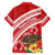 Kingdom Of Tonga Emancipation Day Family Matching Short Sleeve Bodycon Dress and Hawaiian Shirt Tongan Ngatu With Kumete Red