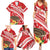 Kingdom Of Tonga Emancipation Day Family Matching Summer Maxi Dress and Hawaiian Shirt Tongan Ngatu With Kumete Red