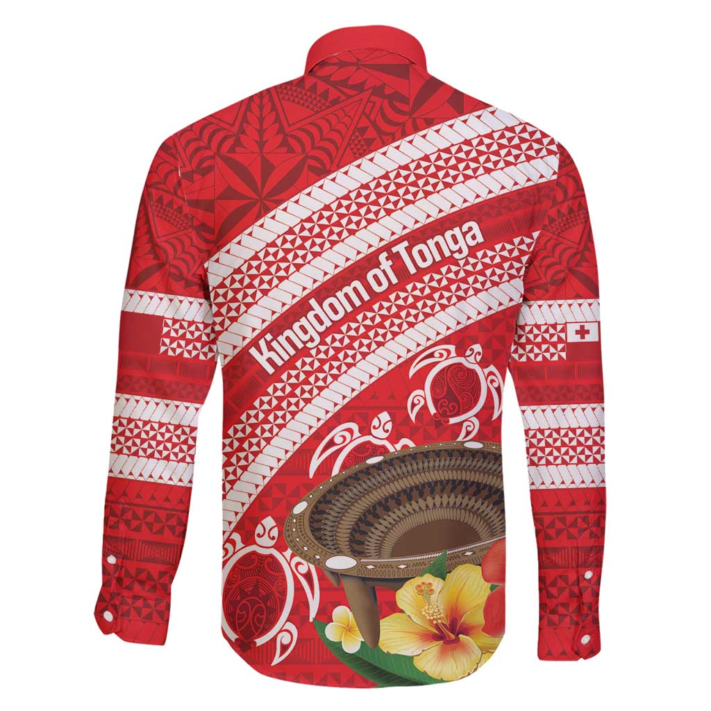 Kingdom Of Tonga Emancipation Day Family Matching Tank Maxi Dress and Hawaiian Shirt Tongan Ngatu With Kumete Red