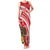 Kingdom Of Tonga Emancipation Day Family Matching Tank Maxi Dress and Hawaiian Shirt Tongan Ngatu With Kumete Red