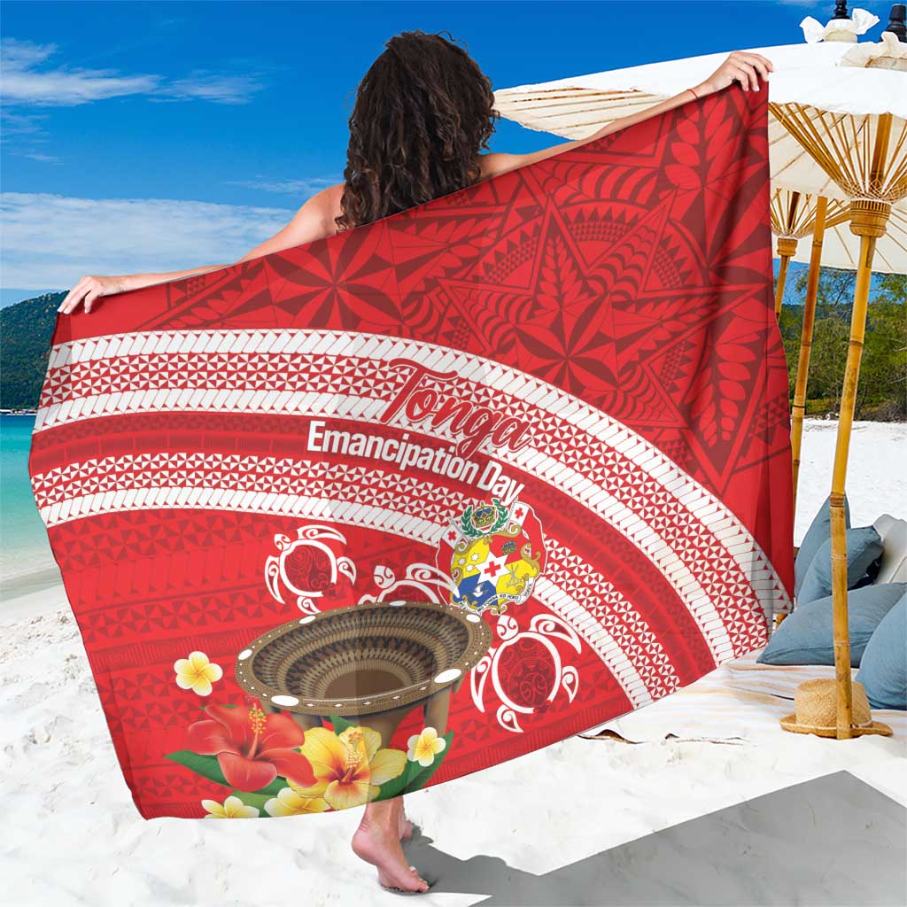 Kingdom Of Tonga Emancipation Day Sarong Tongan Ngatu With Kumete Red