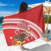 Kingdom Of Tonga Emancipation Day Sarong Tongan Ngatu With Kumete Red