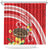 Kingdom Of Tonga Emancipation Day Shower Curtain Tongan Ngatu With Kumete Red