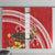 Kingdom Of Tonga Emancipation Day Window Curtain Tongan Ngatu With Kumete Red