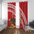 Kingdom Of Tonga Emancipation Day Window Curtain Tongan Ngatu With Kumete Red