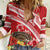 Kingdom Of Tonga Emancipation Day Women Casual Shirt Tongan Ngatu With Kumete Red