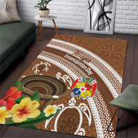 Kingdom Of Tonga Emancipation Day Area Rug Tongan Ngatu With Kumete Brown